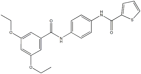 N-{4-[(3,5-diethoxybenzoyl)amino]phenyl}-2-thiophenecarboxamide 结构式