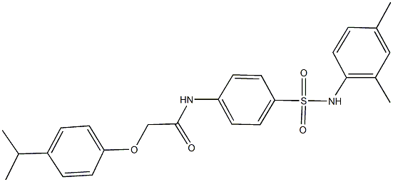 N-{4-[(2,4-dimethylanilino)sulfonyl]phenyl}-2-(4-isopropylphenoxy)acetamide 结构式