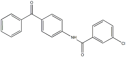 N-(4-benzoylphenyl)-3-chlorobenzamide 结构式