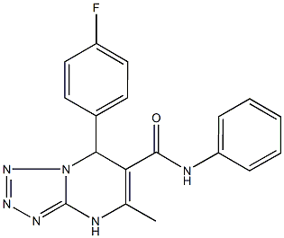 7-(4-fluorophenyl)-5-methyl-N-phenyl-4,7-dihydrotetraazolo[1,5-a]pyrimidine-6-carboxamide 结构式