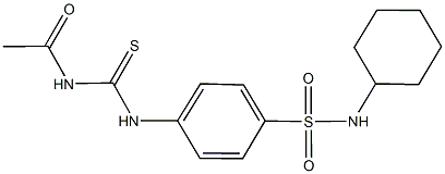 4-{[(acetylamino)carbothioyl]amino}-N-cyclohexylbenzenesulfonamide 结构式