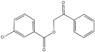 2-oxo-2-phenylethyl 3-chlorobenzoate 结构式