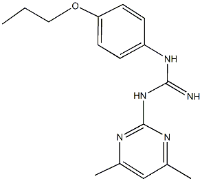 N-(4,6-dimethyl-2-pyrimidinyl)-N'-(4-propoxyphenyl)guanidine 结构式