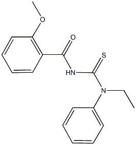 N-ethyl-N'-(2-methoxybenzoyl)-N-phenylthiourea 结构式