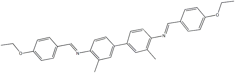 N-(4-ethoxybenzylidene)-N-{4'-[(4-ethoxybenzylidene)amino]-3,3'-dimethyl[1,1'-biphenyl]-4-yl}amine 结构式