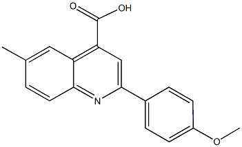 2-(4-methoxyphenyl)-6-methyl-4-quinolinecarboxylic acid 结构式