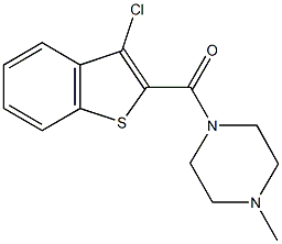 1-[(3-chloro-1-benzothien-2-yl)carbonyl]-4-methylpiperazine 结构式