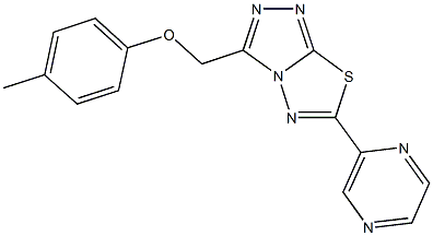 4-methylphenyl [6-(2-pyrazinyl)[1,2,4]triazolo[3,4-b][1,3,4]thiadiazol-3-yl]methyl ether 结构式