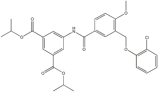 diisopropyl 5-({3-[(2-chlorophenoxy)methyl]-4-methoxybenzoyl}amino)isophthalate 结构式