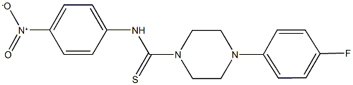 4-(4-fluorophenyl)-N-{4-nitrophenyl}-1-piperazinecarbothioamide 结构式