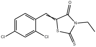 5-(2,4-dichlorobenzylidene)-3-ethyl-2-thioxo-1,3-thiazolidin-4-one 结构式