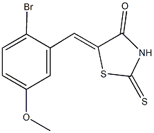 5-(2-bromo-5-methoxybenzylidene)-2-thioxo-1,3-thiazolidin-4-one 结构式