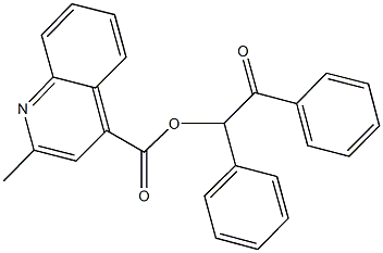 2-oxo-1,2-diphenylethyl 2-methyl-4-quinolinecarboxylate 结构式