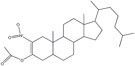 17-(1,5-dimethylhexyl)-2-nitro-10,13-dimethyl-4,5,6,7,8,9,10,11,12,13,14,15,16,17-tetradecahydro-1H-cyclopenta[a]phenanthren-3-yl acetate 结构式