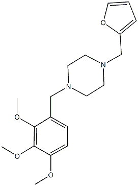 1-(2-furylmethyl)-4-(2,3,4-trimethoxybenzyl)piperazine 结构式