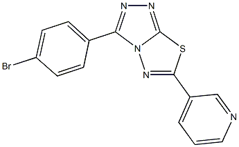 3-(4-bromophenyl)-6-(3-pyridinyl)[1,2,4]triazolo[3,4-b][1,3,4]thiadiazole 结构式