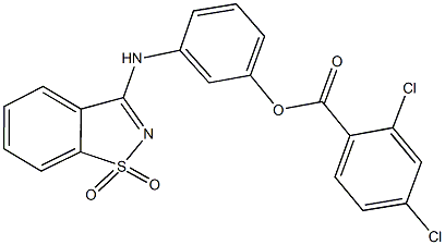 3-[(1,1-dioxido-1,2-benzisothiazol-3-yl)amino]phenyl 2,4-dichlorobenzoate 结构式