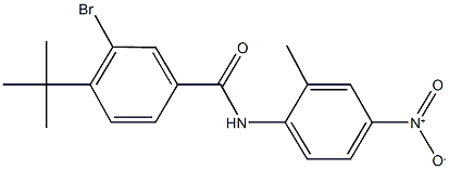 3-bromo-4-tert-butyl-N-{4-nitro-2-methylphenyl}benzamide 结构式