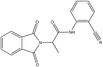 N-(2-cyanophenyl)-2-(1,3-dioxo-1,3-dihydro-2H-isoindol-2-yl)propanamide 结构式