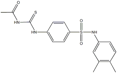 4-{[(acetylamino)carbothioyl]amino}-N-(3,4-dimethylphenyl)benzenesulfonamide 结构式