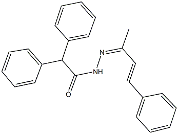 N'-(1-methyl-3-phenyl-2-propenylidene)-2,2-diphenylacetohydrazide 结构式