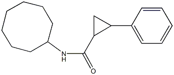N-cyclooctyl-2-phenylcyclopropanecarboxamide 结构式
