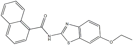 N-(6-ethoxy-1,3-benzothiazol-2-yl)-1-naphthamide 结构式