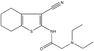 N-(3-cyano-4,5,6,7-tetrahydro-1-benzothien-2-yl)-2-(diethylamino)acetamide 结构式