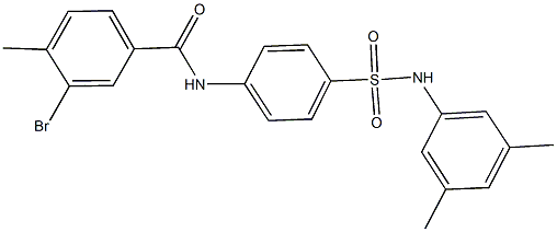 3-bromo-N-{4-[(3,5-dimethylanilino)sulfonyl]phenyl}-4-methylbenzamide 结构式