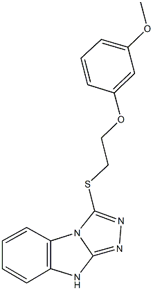 3-{[2-(3-methoxyphenoxy)ethyl]sulfanyl}-9H-[1,2,4]triazolo[4,3-a]benzimidazole 结构式