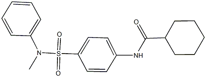 N-{4-[(methylanilino)sulfonyl]phenyl}cyclohexanecarboxamide 结构式