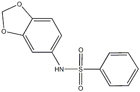 N-(1,3-benzodioxol-5-yl)benzenesulfonamide 结构式