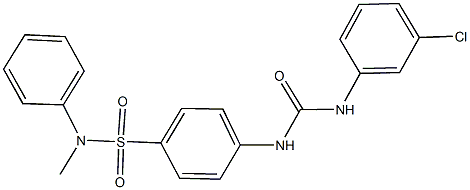 4-{[(3-chloroanilino)carbonyl]amino}-N-methyl-N-phenylbenzenesulfonamide 结构式