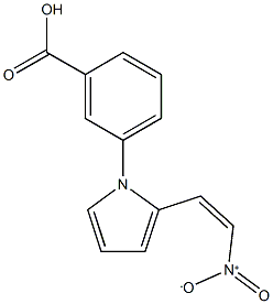 3-(2-{2-nitrovinyl}-1H-pyrrol-1-yl)benzoic acid 结构式
