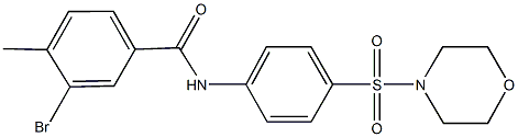 3-bromo-4-methyl-N-[4-(morpholin-4-ylsulfonyl)phenyl]benzamide 结构式