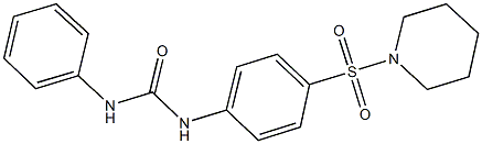 N-phenyl-N'-[4-(piperidin-1-ylsulfonyl)phenyl]urea 结构式