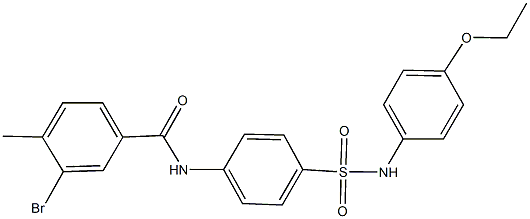 3-bromo-N-{4-[(4-ethoxyanilino)sulfonyl]phenyl}-4-methylbenzamide 结构式