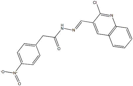 N'-[(2-chloro-3-quinolinyl)methylene]-2-{4-nitrophenyl}acetohydrazide 结构式