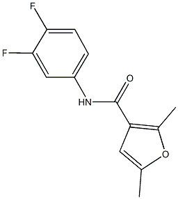 N-(3,4-difluorophenyl)-2,5-dimethyl-3-furamide 结构式