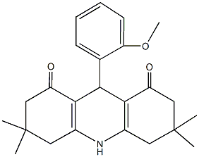 9-(2-methoxyphenyl)-3,3,6,6-tetramethyl-3,4,6,7,9,10-hexahydro-1,8(2H,5H)-acridinedione 结构式