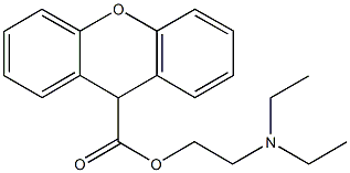 2-(diethylamino)ethyl 9H-xanthene-9-carboxylate 结构式