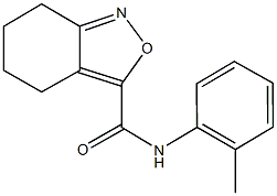 N-(2-methylphenyl)-4,5,6,7-tetrahydro-2,1-benzisoxazole-3-carboxamide 结构式