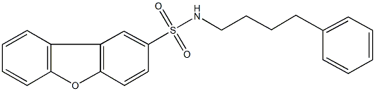 N-(4-phenylbutyl)dibenzo[b,d]furan-2-sulfonamide 结构式