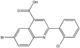 6-bromo-2-(2-chlorophenyl)-4-quinolinecarboxylic acid 结构式