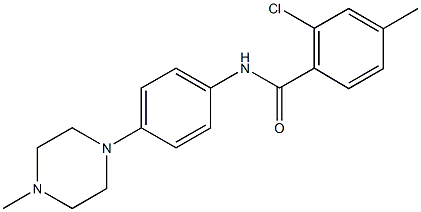 2-chloro-4-methyl-N-[4-(4-methyl-1-piperazinyl)phenyl]benzamide 结构式