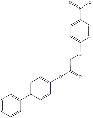 [1,1'-biphenyl]-4-yl {4-nitrophenoxy}acetate 结构式