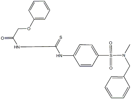 N-benzyl-N-methyl-4-({[(phenoxyacetyl)amino]carbothioyl}amino)benzenesulfonamide 结构式