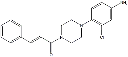 3-chloro-4-(4-cinnamoyl-1-piperazinyl)phenylamine 结构式