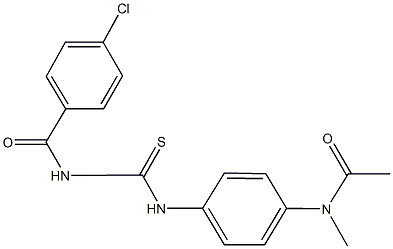 N-[4-({[(4-chlorobenzoyl)amino]carbothioyl}amino)phenyl]-N-methylacetamide 结构式