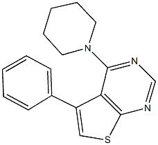 5-phenyl-4-(1-piperidinyl)thieno[2,3-d]pyrimidine 结构式